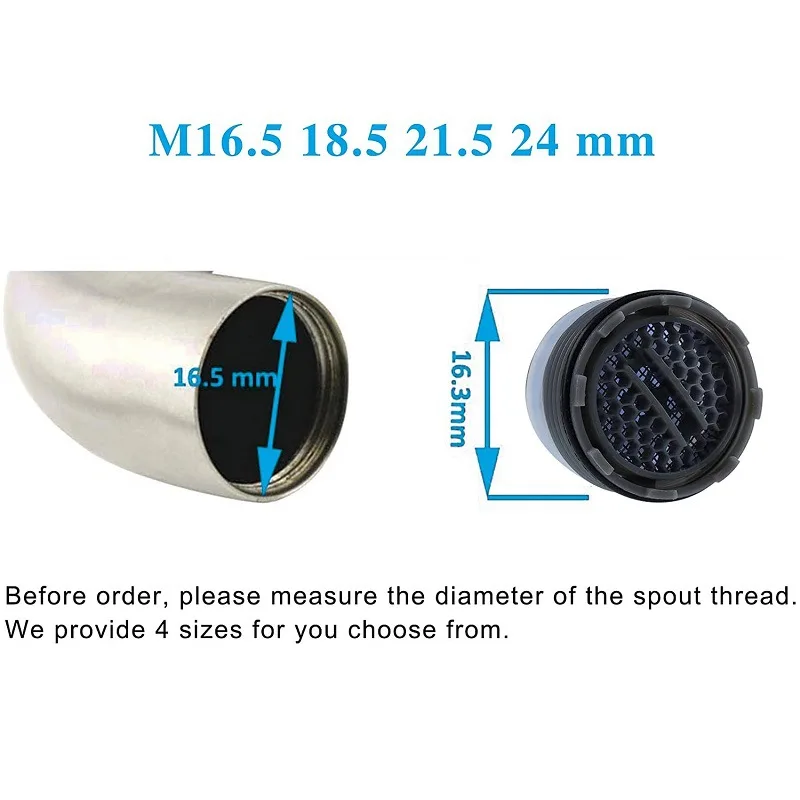 Faucet Aerators Water Saving Faucet Tap Nozzle M24 M21 M18 M16 Thread Replaceable faucet thread adapter Bathroom Parts