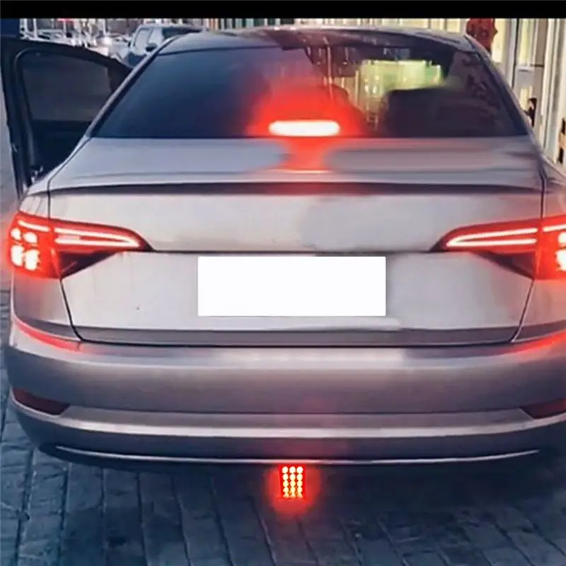 A76E-LED Car Brake Light 15LED F1 Style Universal Shell Pilot Light Car Rear Spoiler LED Brake Light Tail Light Red Shell