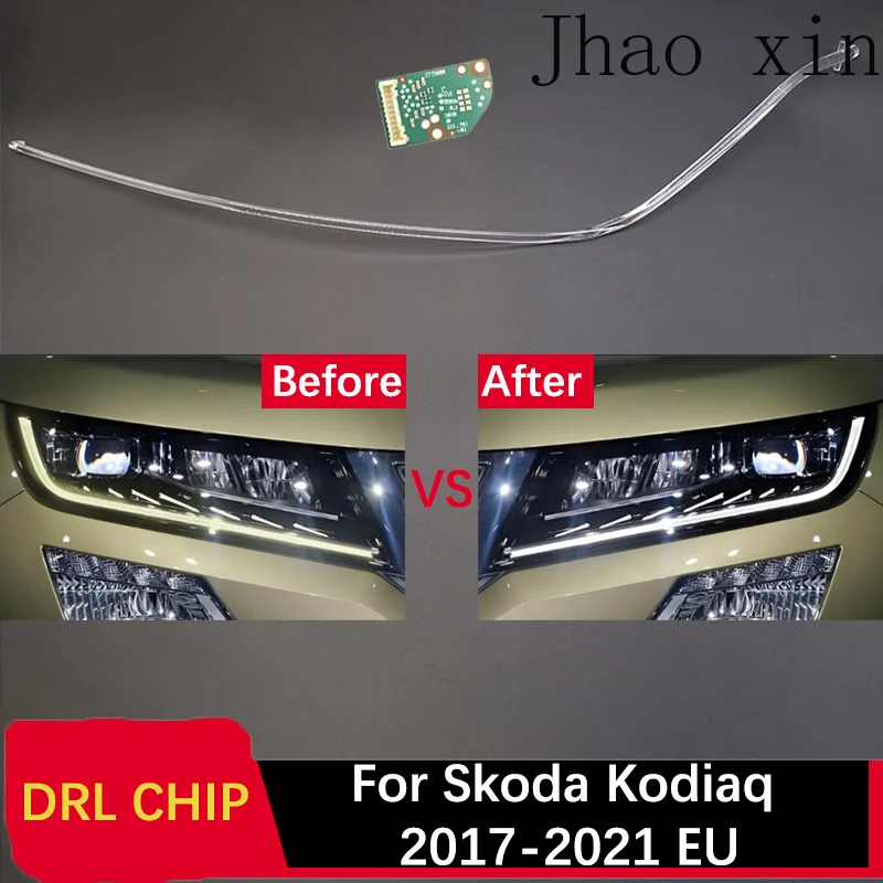 

Lamp Tube Angel Eye Circuit Board Module White Light for Skoda Kodiaq 17-2021 EU Car Daytime Lights DRL CHIP Guide Strip Ballast