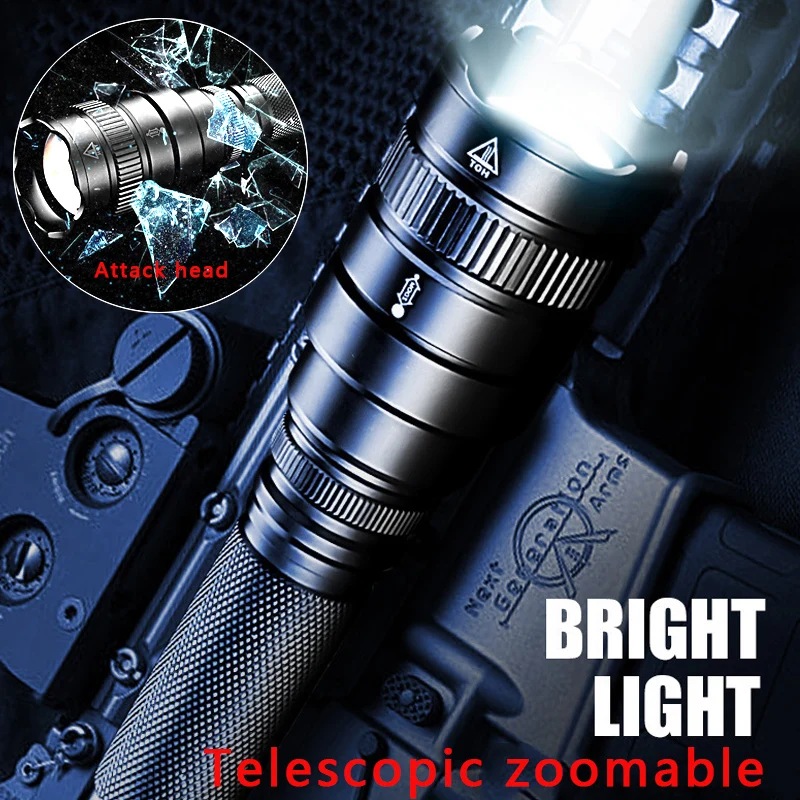 LED Light xhp70.2 most powerful led flashlight Zoom Waterproof xhp50 Torch 2*18650 Rechargeable battery For hunting lamp