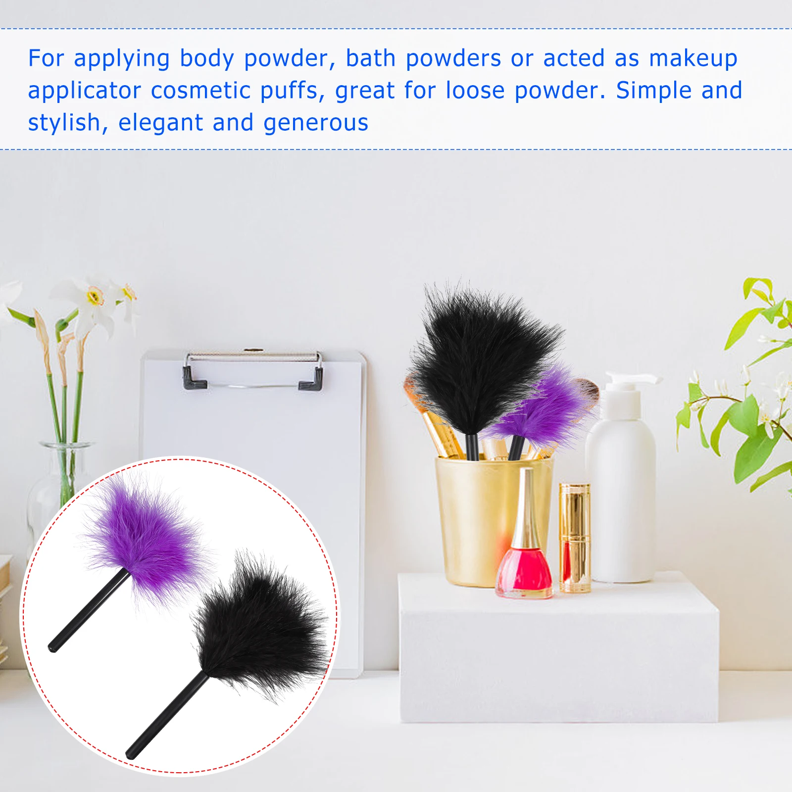 

2Pcs Makeup Puff Loose Powder Puff Soft Facial For Gentle Application