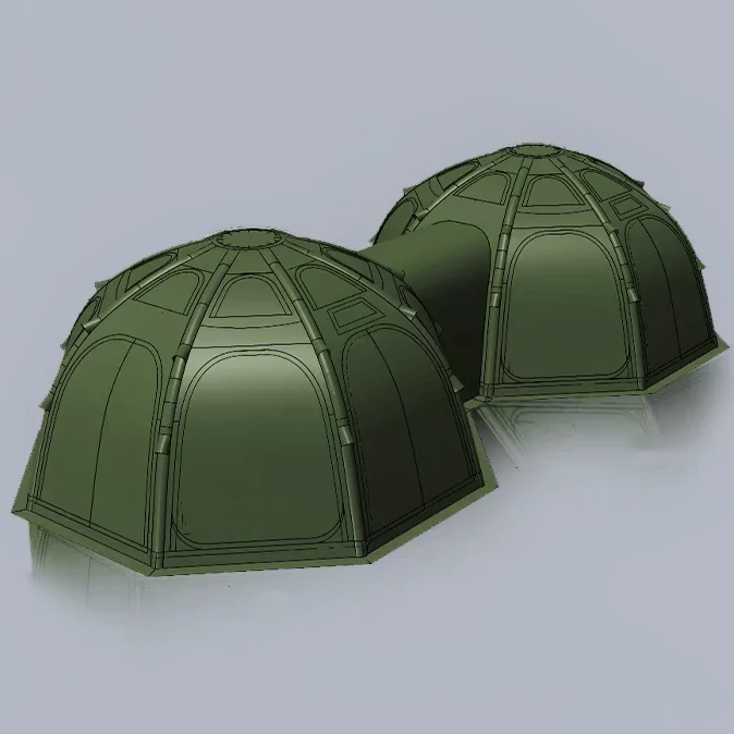 Light Travel Cheap Folding Easy to Build Round Combine Air Tent for Outdoor Camping Family Inflatable Tents