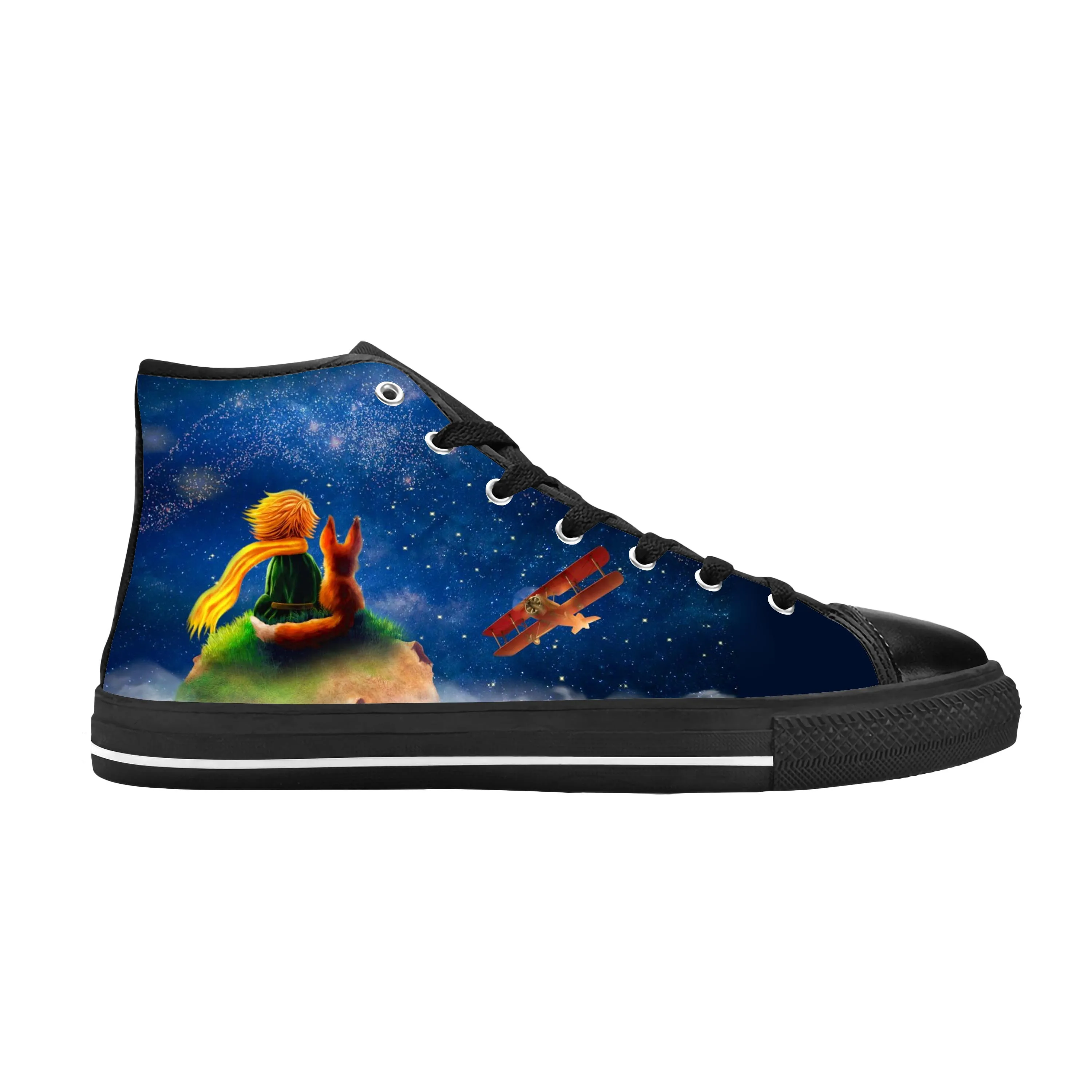 Little Prince Anime Cartoon Manga Comic Cool Cute Casual Cloth Shoes High Top Comfortable Breathable 3D Print Men Women Sneakers