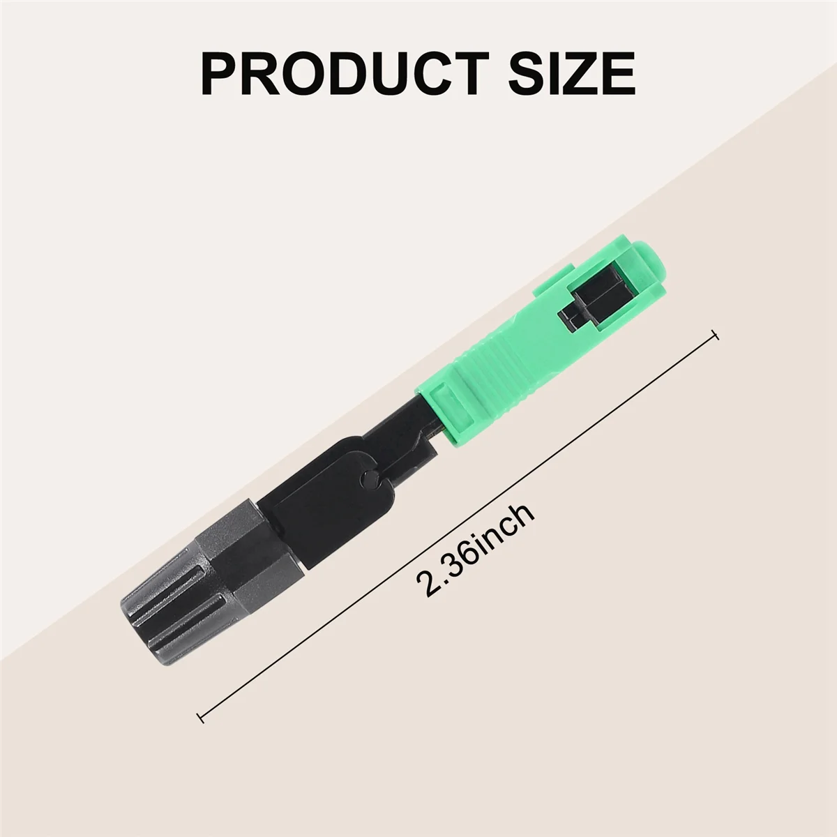 

Y31A 10Pcs Sc/ Fiber Optic Connector Embedded Single Mode Component Fiber Optic Quick Connector-Black + Green