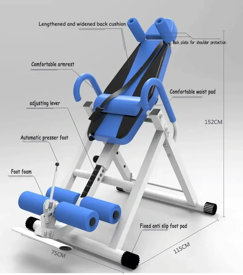 simple Adjustable foldable premium gravity back therapy fitness inversion tables