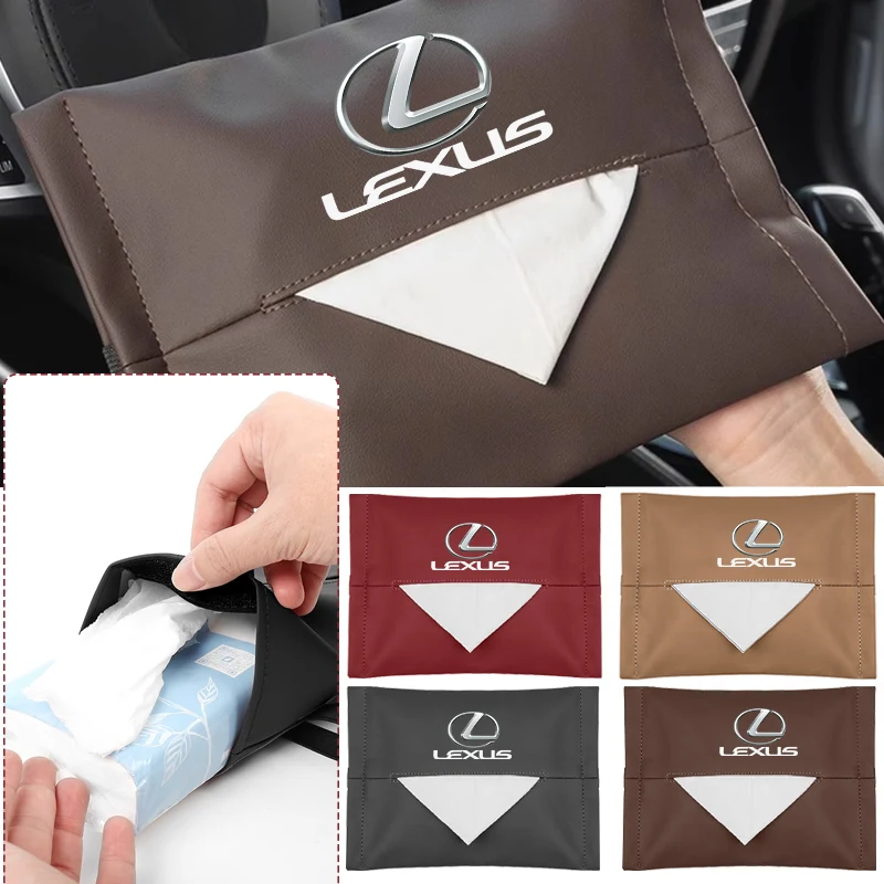 Car tissue box Organizer Tissue Bag For Lexus GX470 CT200H IS300H IS200 IS250 RX350 RX GX460 NX200 NX GS430 GS ES RX300