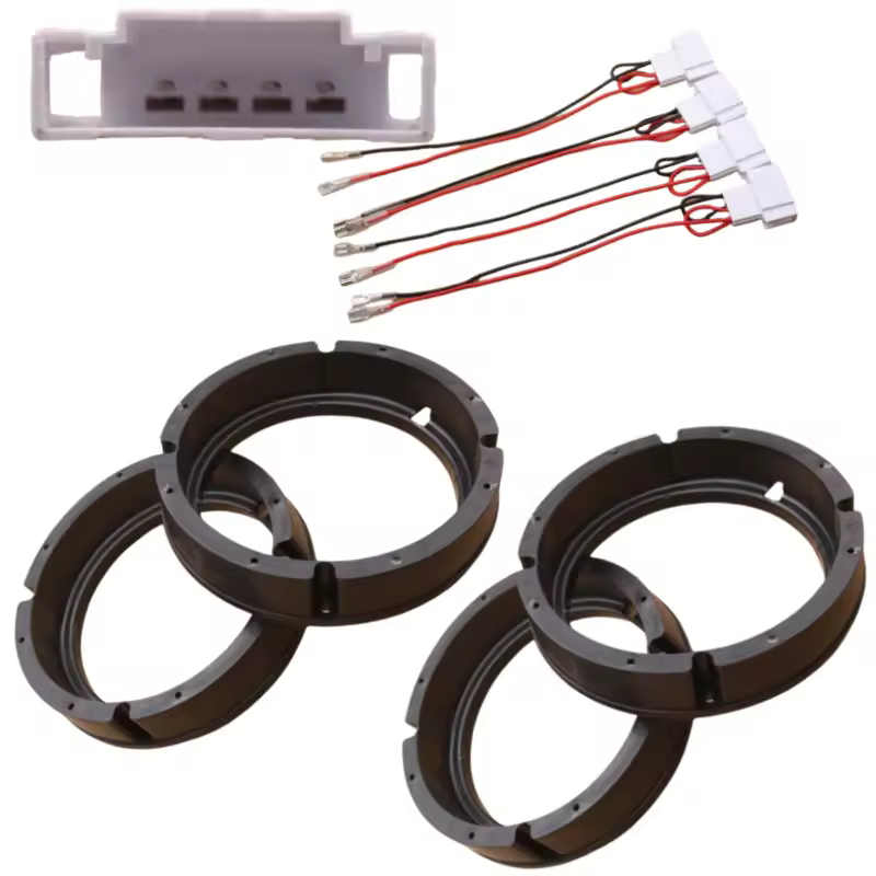 Bague de joint d'adaptateur de haut-parleur de voiture de 6.5 pouces avec combinaison de fil pour VW Passat 1998-2016 VW Jetta 1999