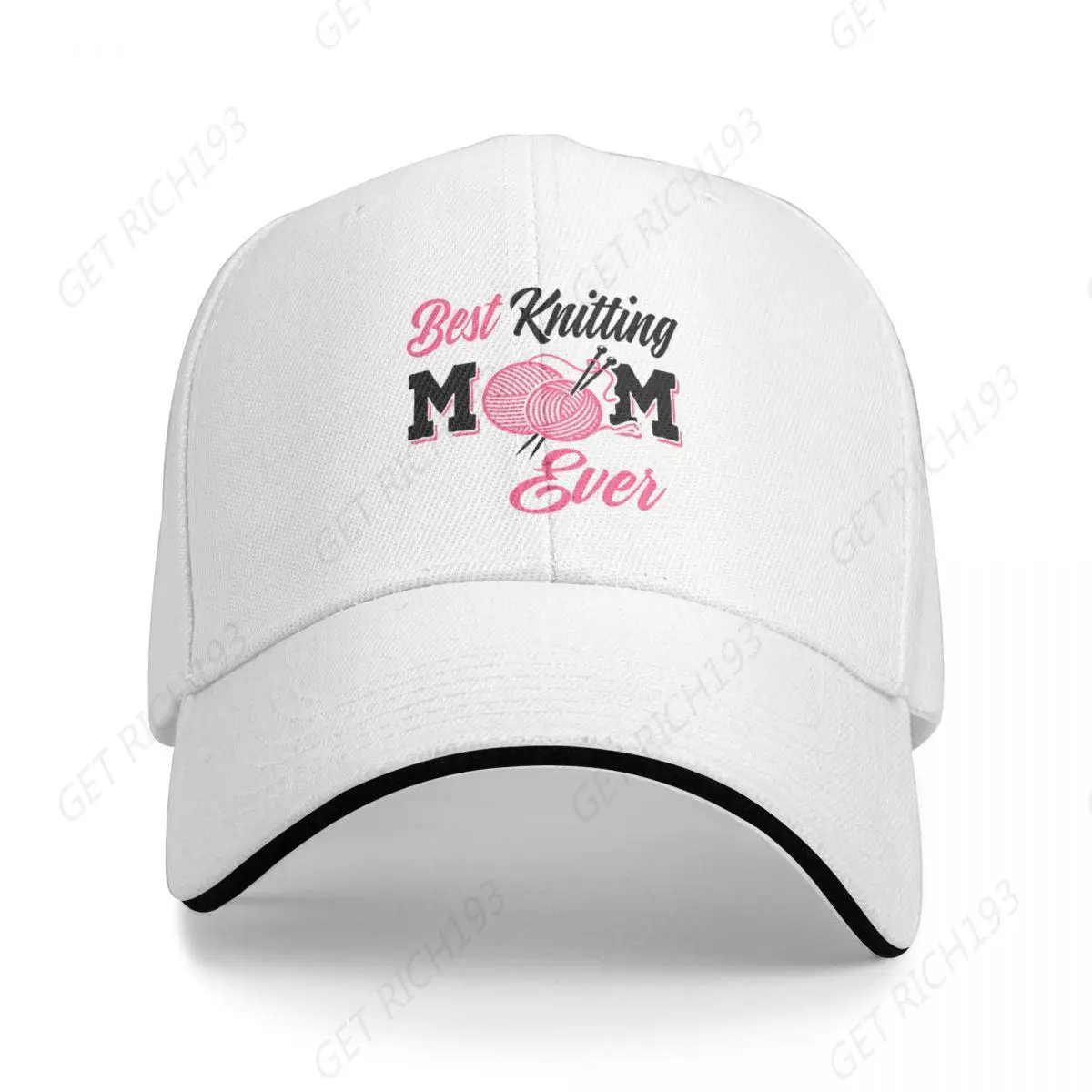 Best Knitting Mom Ever Cap Baseball Cap Ball Cap Designer Man Hat Women One Size Print Pattern Gift