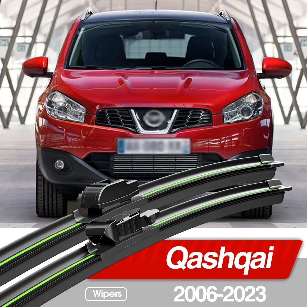 

For Nissan Qashqai J10 J11 J12 2006-2023 Front Windshield Wiper Blades 2x Windscreen Window Accessories 2007 2009 2013 2014 2020