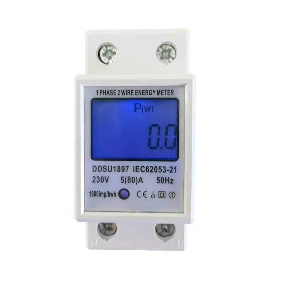 جهاز قياس الطاقة الإلكتروني سهل التركيب يتميز بشاشة LCD سهلة القراءة للتطبيقات الكهربائية