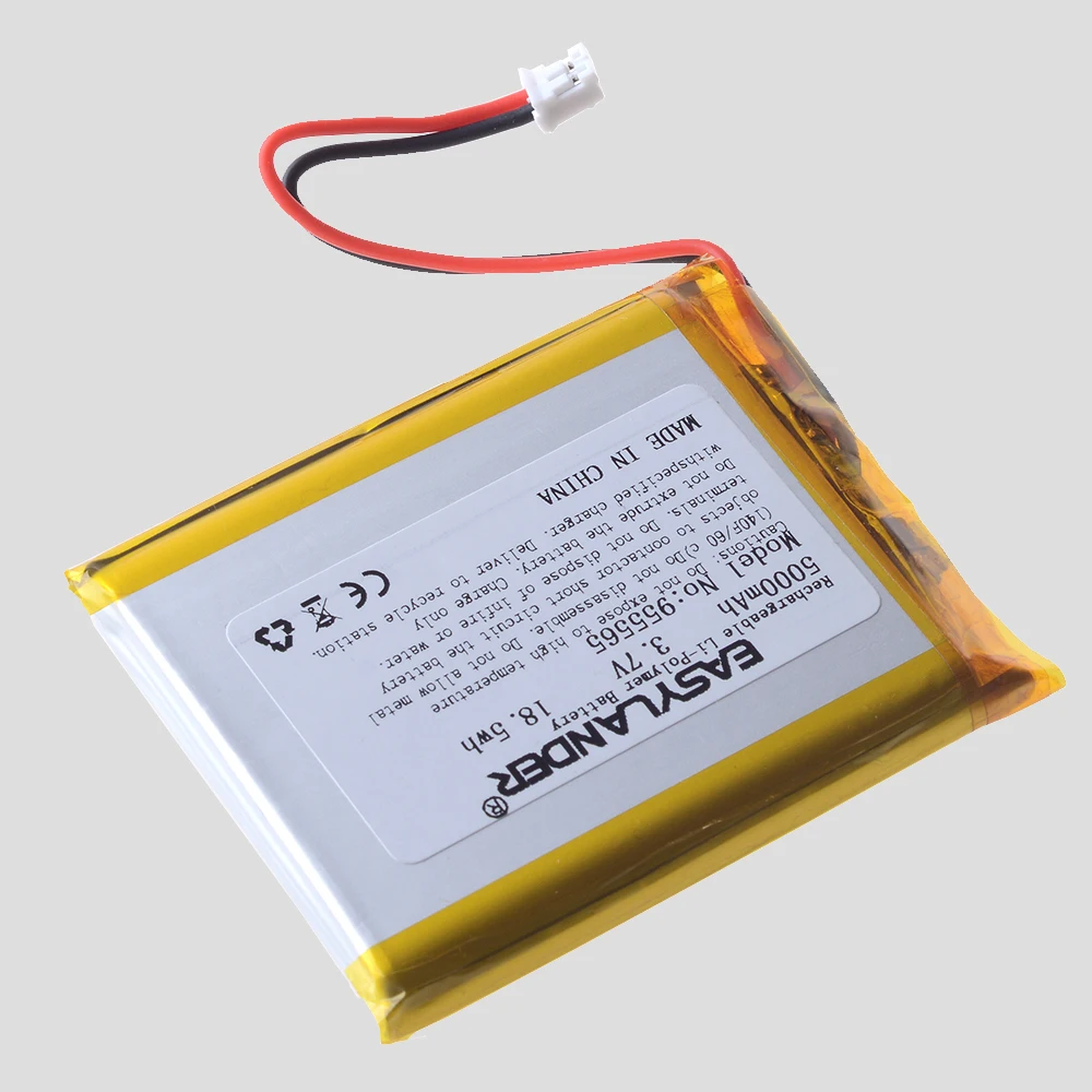 955465 3.7V 5000mAh Polymer Lithium LiPo Rechargeable Battery FOR PDA PSP GPS DVR 955565 105565