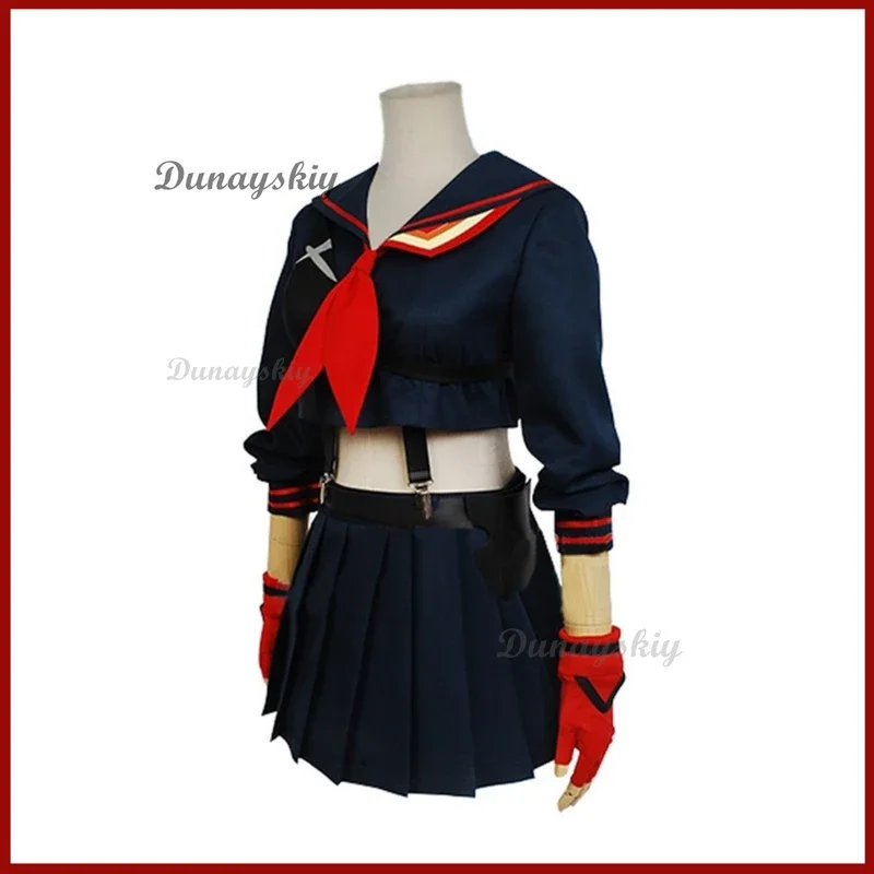 Аниме Kill La Kill Matoi Ryuuko Косплей Костюм Парик Японская Униформа JK Короткая Рубашка Женский Сексуальный Каваи Карнавальный Костюм Матроса