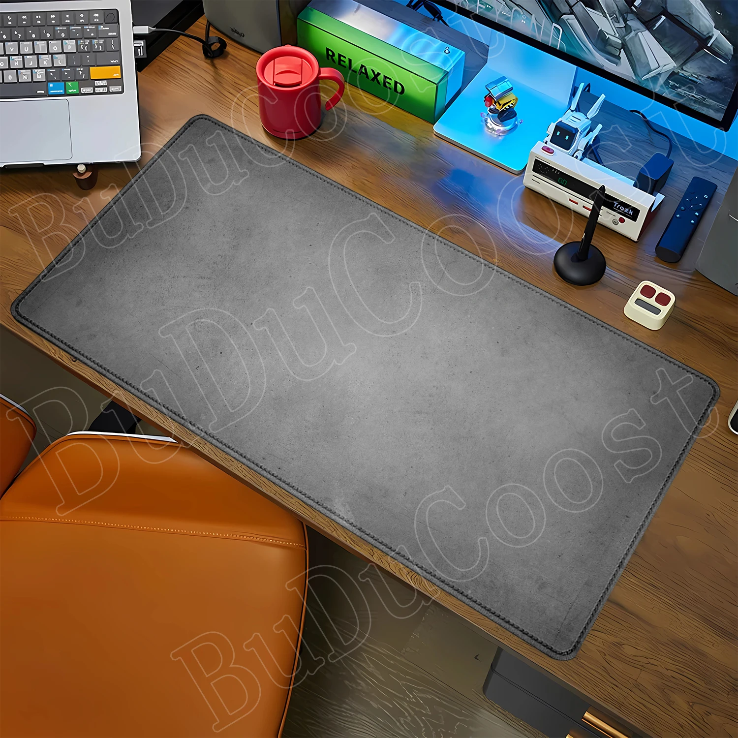 Desktop  Keyboard Table Mat Gray Series Game Mouse Pad Lock  Edge Large Size Printing Anti-Slip Design  XXL  Computer Components