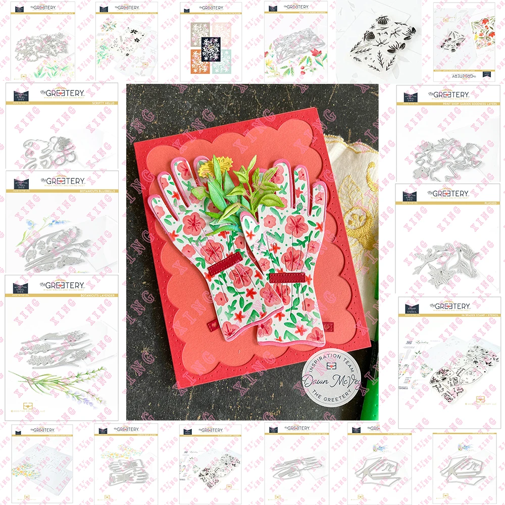 2022 daisy days garden goodness hello Botanicuts Bluebells Lavender Gloves Tools Posy Pocket Plucked Cut Dies Stamps Stencil Set