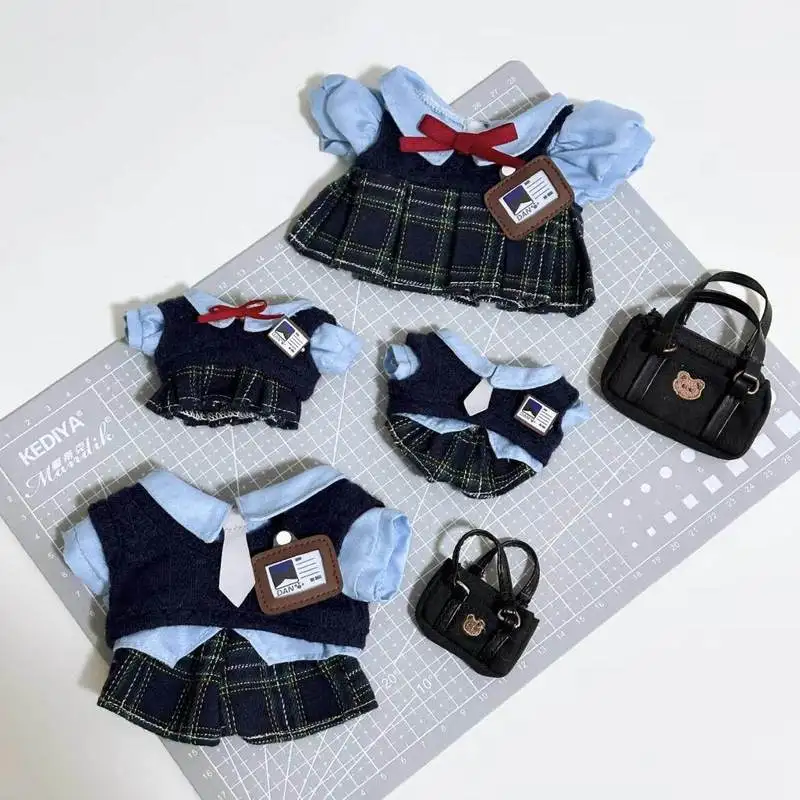 

10cm 20cm Cotton Doll Clothes Class Log "Zaizai Class" Set Sweet Preppy Style Doll Clothes