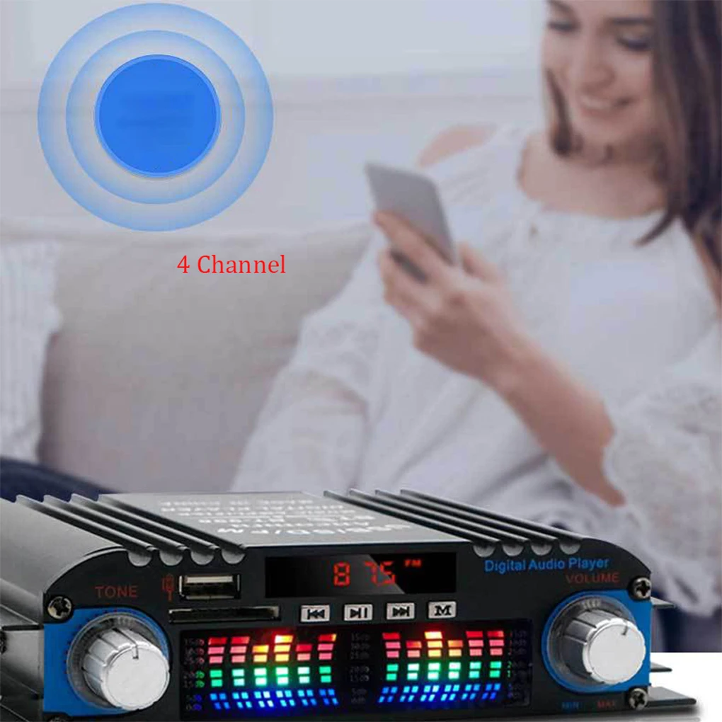 

Digital Bluetooth Amp For Home Audio System With FM Radio Multi-device Compatibility Amp FM