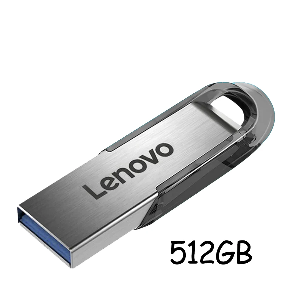 Lenovo Metall-Flash-Laufwerke, USB 3.0, hohe Geschwindigkeit, 512 GB, Pendrive, Flash-Disk, Memoria-Stick, wasserdichter USB-Stick für Telefon, Computer