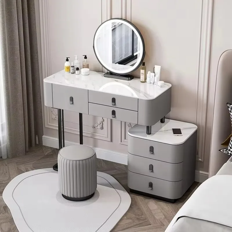 

Storage Drawer Vanity Table Aesthetic Italian Space Saving Makeup Vanity Mirror Salon Beauty Coiffeuse Chambre Furniture
