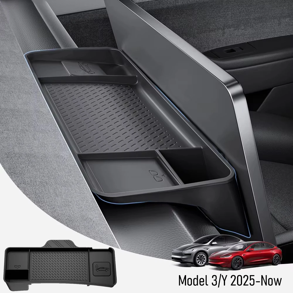 Center Console Organizer For Tesla Model Y Juniper Model 3 Dashboard Behind Screen Storage Box Sunglasses Holder Car Accessories