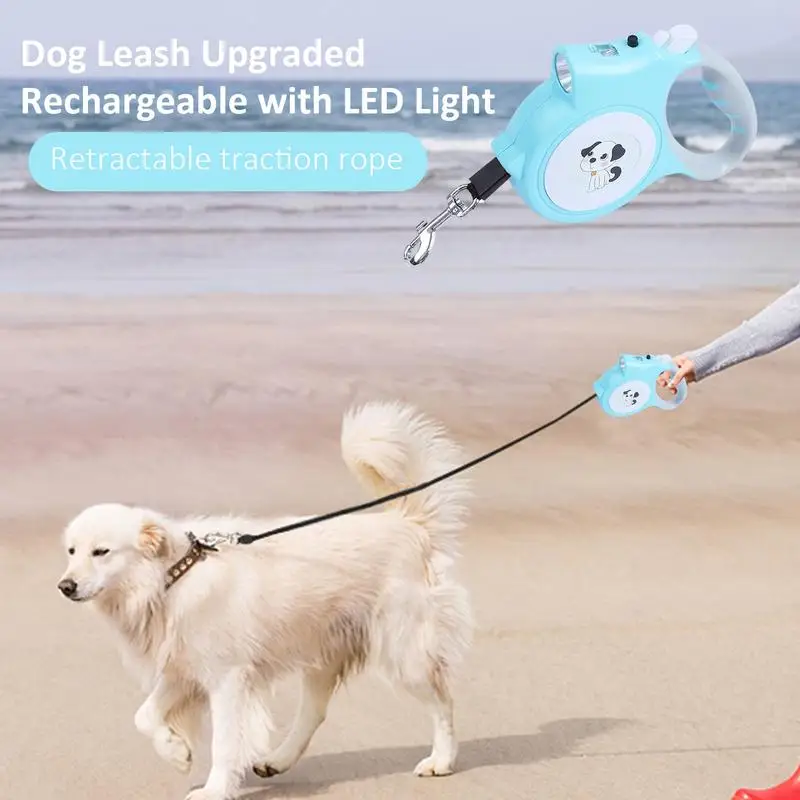 Dog Walking With Flashlight Light Up Dog For Night Strolling With Brake Pet Supplies For Strolling Traveling Outing Camping