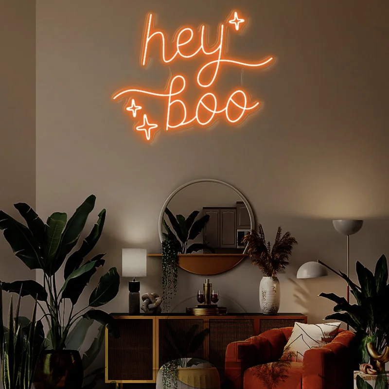 Letrero de neón personalizado para Halloween, luz Led acrílica de 12V con patrón de letras personalizadas para fiesta, tienda y jardín