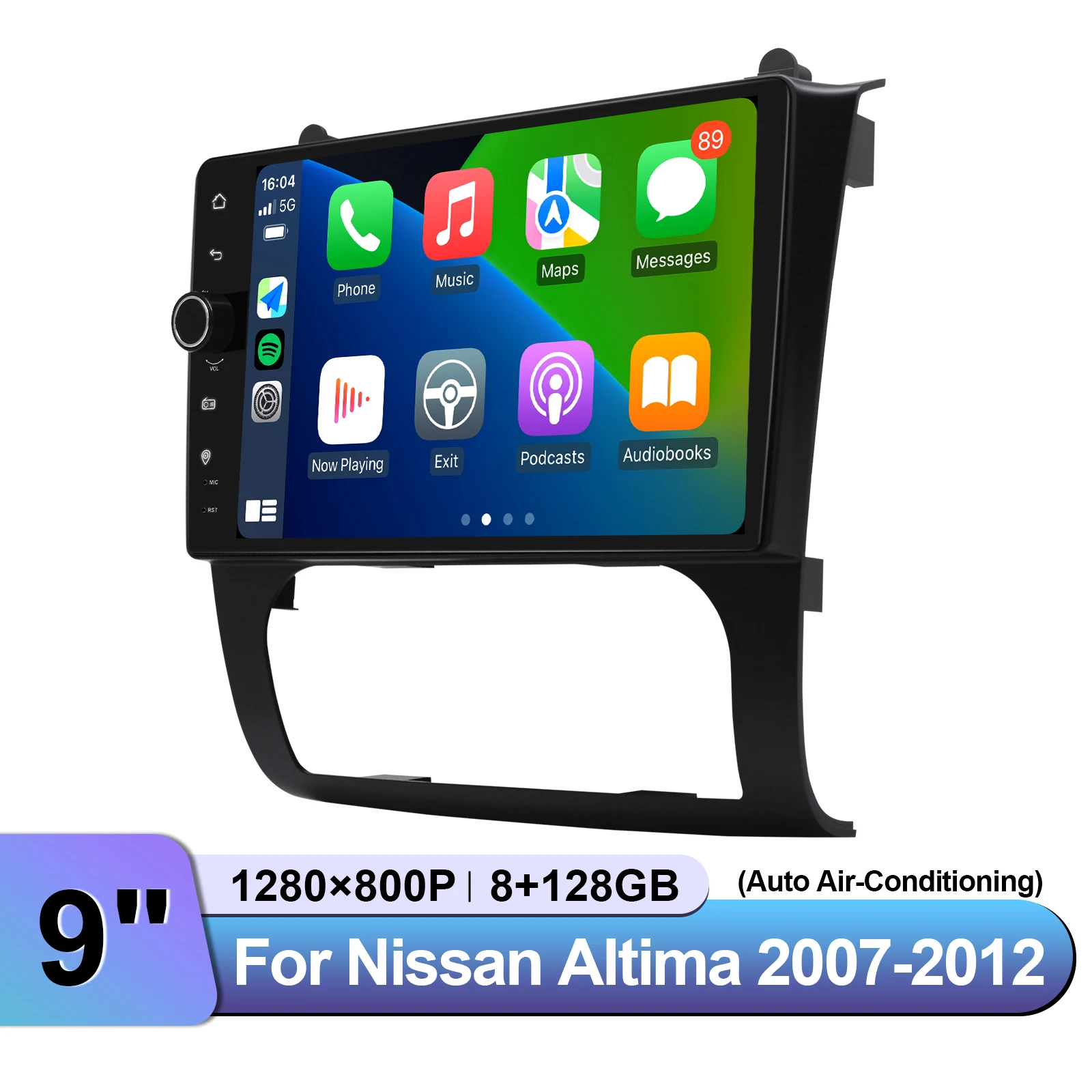 JOYING 9 Inch Car Entertainment System Multimedia Player For Nissan Altima 2007-2012 Support Carplay Android Auto Automatic AC view 4