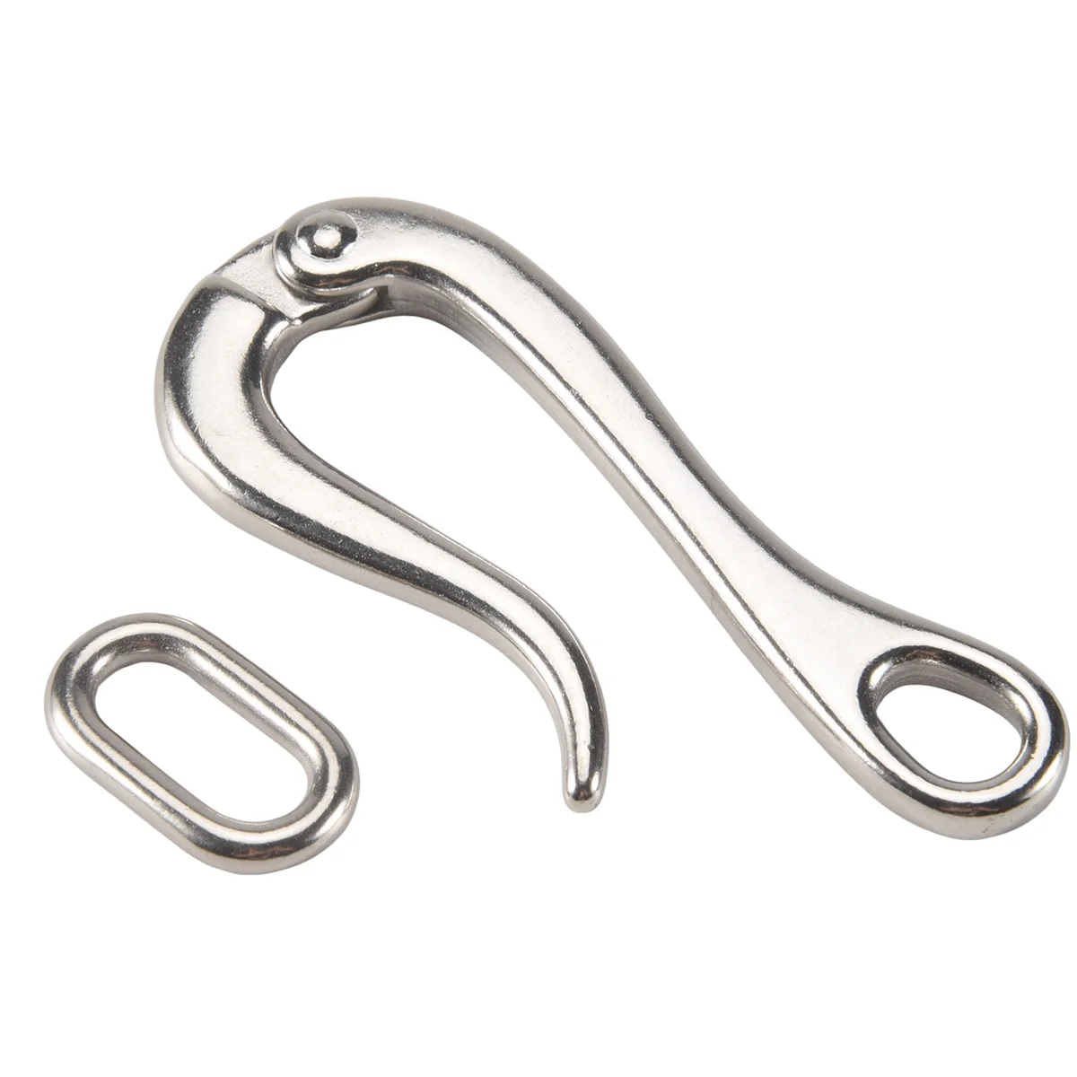 ABKG Pro Gancio e occhiello per pelicano da 100 mm con collegamento a sgancio rapido Hardware per barche marine in acciaio inossidabile 316