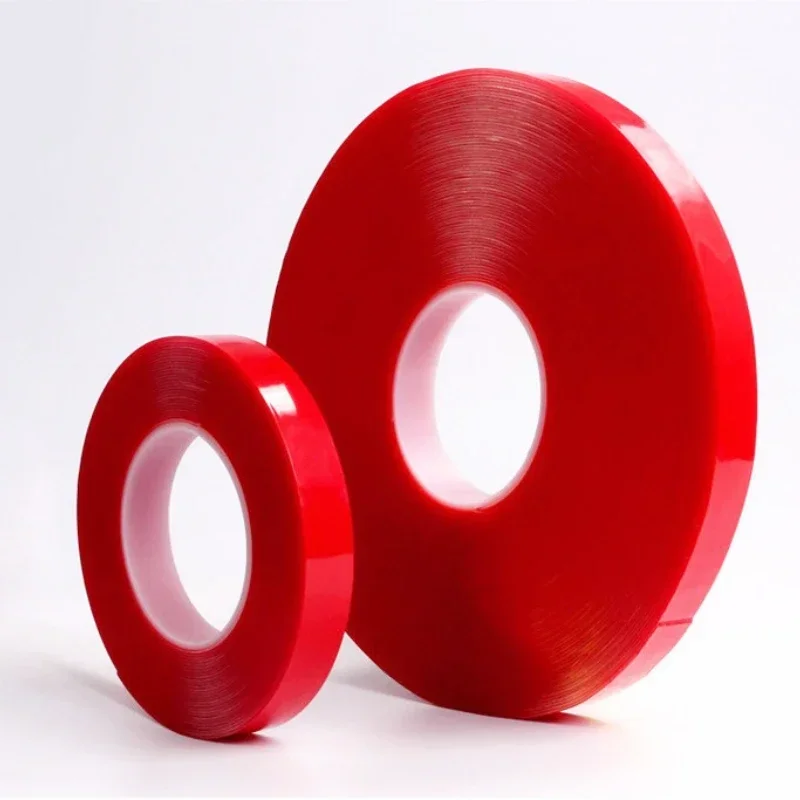 3meter Nano Adhesive Tape 5/8/10/12/15/18/20/25/30mm Acrylic double-sided adhesive Strong Traceless Transparent Red Film Sticker