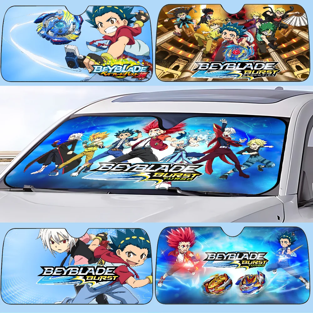 

BAKUTEN SHOOT BEYBLADE Car SunShade Windscreen Front Window Visor 70x130cm Sun Visor Solar Protect Plaid Gift Novelty Car