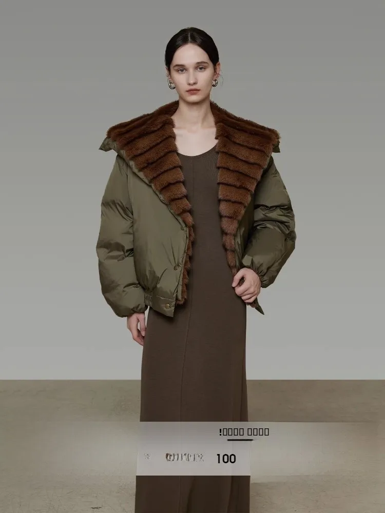 

Женская утепленная куртка-парка Unspoken90 с меховым воротником, свободного кроя, на молнии, для повседневной носки