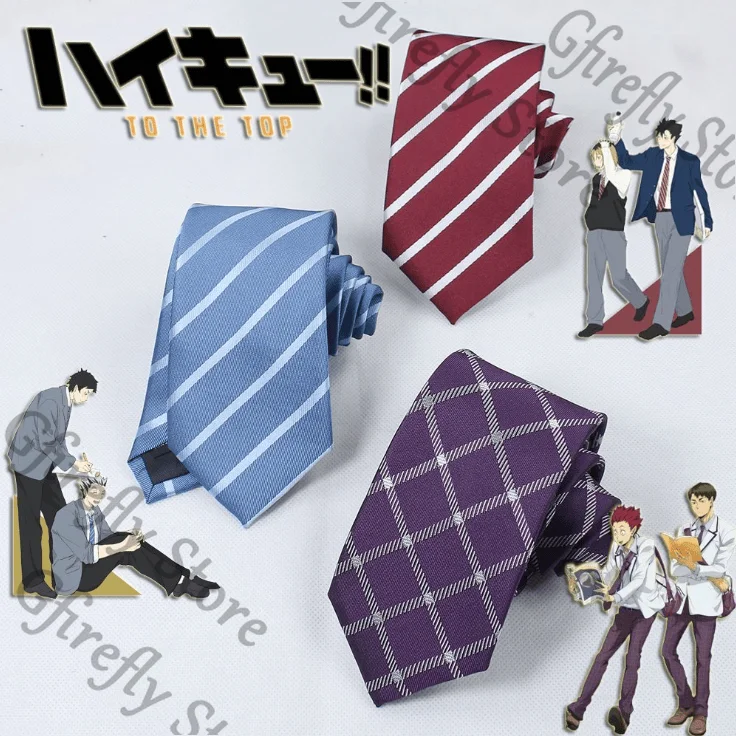 

Haikyuu!! Anime Collect Clothes Accessories Corbata Cosplay School Uniform Clothing Necktie Colleagues Decorate Gift
