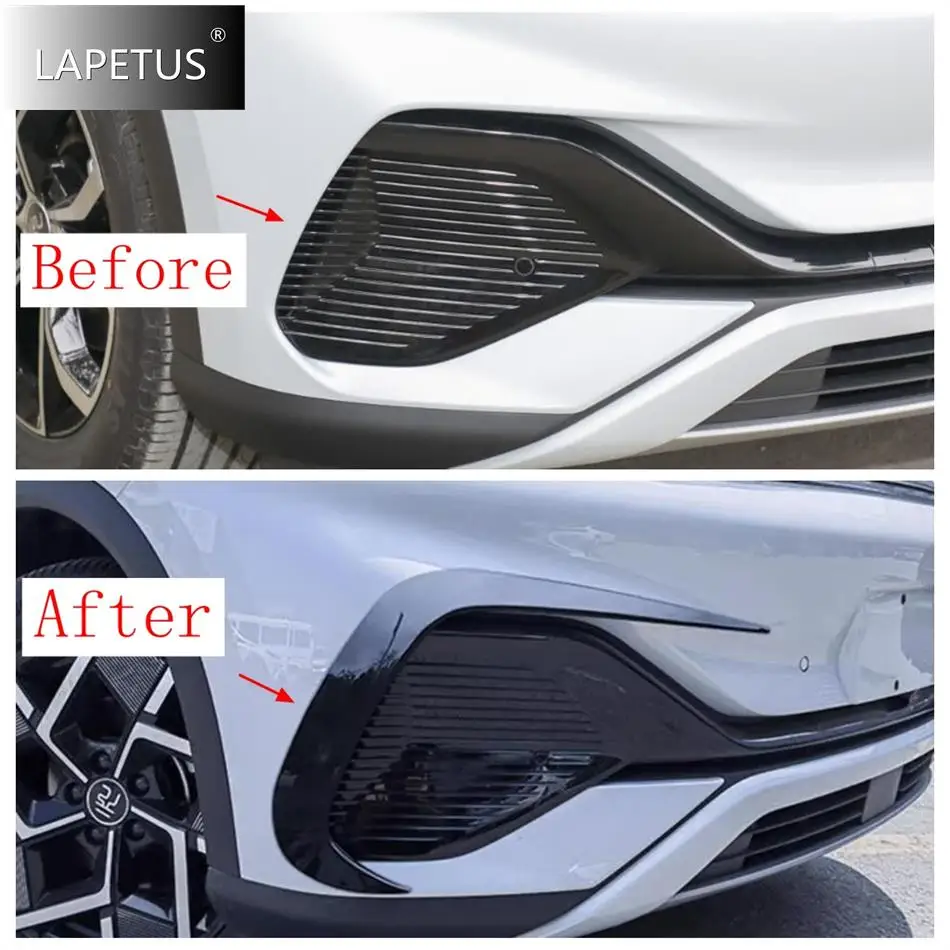 For BYD Atto 3 Yuan Plus 2022 2023 2024 Front Bumper Spoiler Air Knife / Rear Fog Light Eyelid Strip Cover Trim Auto Accessories