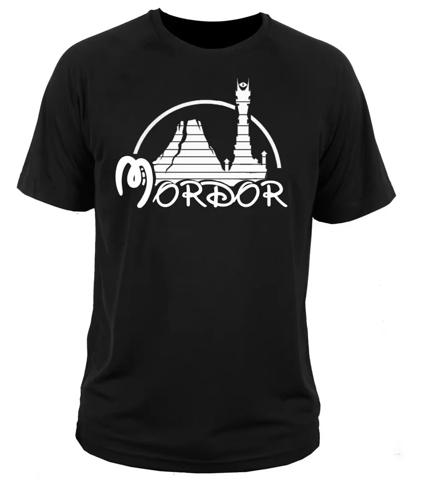 Male Tee-shirt T-Shirt Mordor Lords of Rings Tolkien Big Tall Tee Shirt Anime Clothes Streetwear Men Clothing Oversized T Shirt