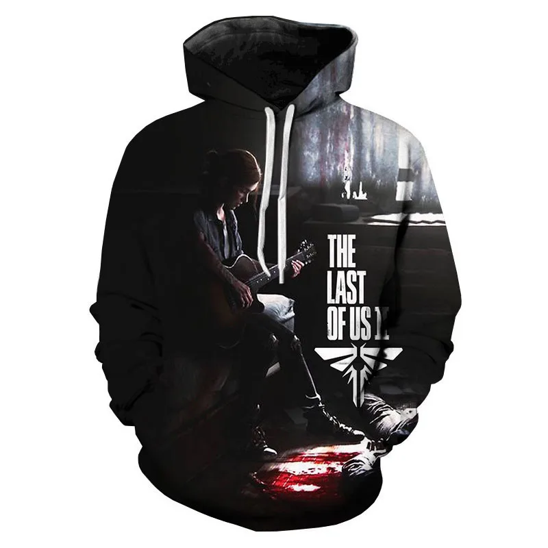 Sweats à capuche College 3D The Last Of Us pour hommes et femmes, sweat à capuche PVD Respzed, pulls décontractés, vêtements de survêtement, jeu d'automne, mode