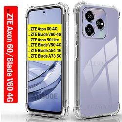 Transparent Funda for ZTE Axon 60 Blade V50 V60 4G Case Ultra Thin HD Clear Soft Cover for ZTE Axon 50 Lite Blade A54 A73 Capa