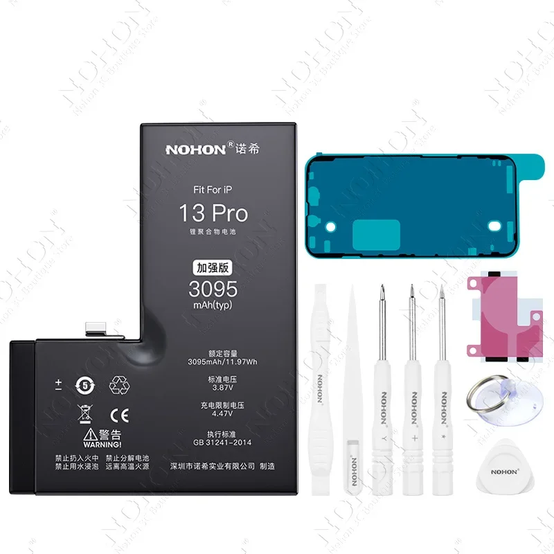 NOHON 3095mAh Phone Battery for iPhone 13 Pro 12 Mini Replacement High Capacity Bateria for IPhone 11 12 Pro Max Batteries