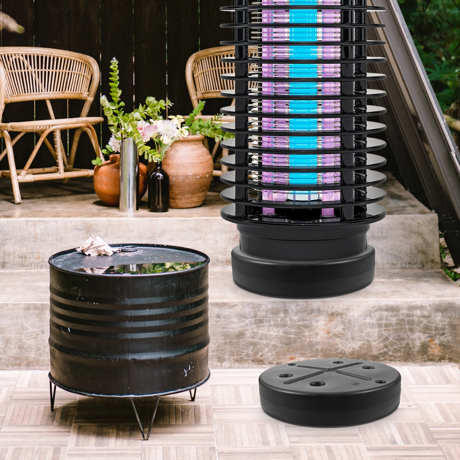

1 set Gas Patio Heater Weighted Sandbox Base Portable Movable Stabilizer Heavy Duty Plastic Outdoor Camping Picnic Party