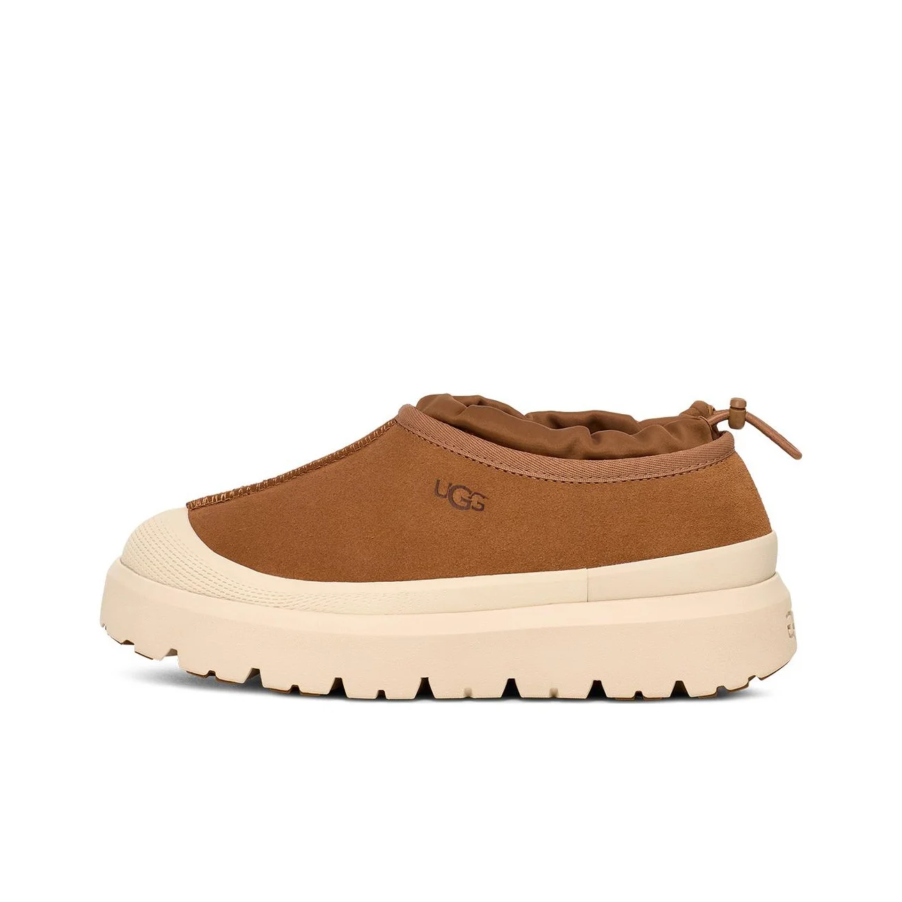 

UGG fabric, laminated cowhide, TPU leather, headband-style, low-cut, casual lifestyle shoes for men and women, chestnut color