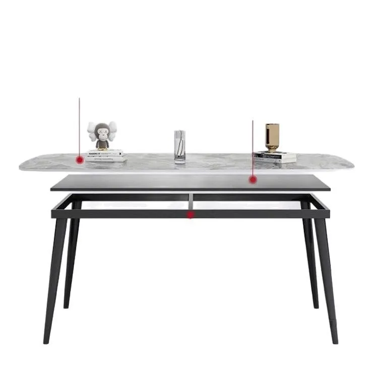 

Slate Dining Table Dining Chair Combination Family Rental House Small Apartment Simple Italian Rectangular Dining Table