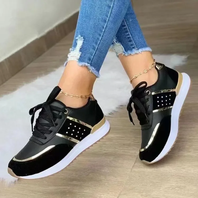 

Women's Shoes Fashion Womens Sneakers Comfortable Platform Casual Shoes Breathable Vulcanized Shoes Lace Up Zapatillas De Mujer