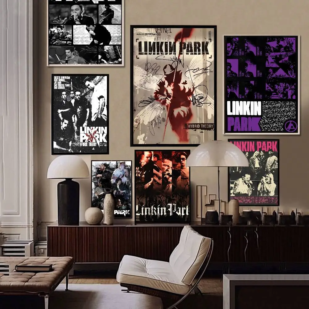 Band L-Linkin Cool P-Park Anime Posters Sticky HD Quality Wall Art Retro Posters for Home Kawaii Room Decor