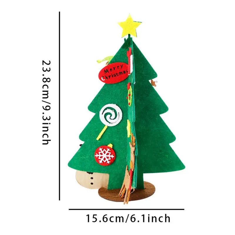 Handmade Christmas Tree Funny Christmas Arts And Craft Kit Christmas Craft Ornament Small Children\'s Christmas Tree Holiday Art