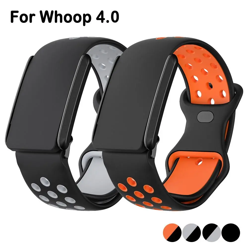 

Новый сменный силиконовый браслет на запястье, дышащий двухцветный ремешок для фитнеса, удобный регулируемый спортивный браслет для Whoop 4,0