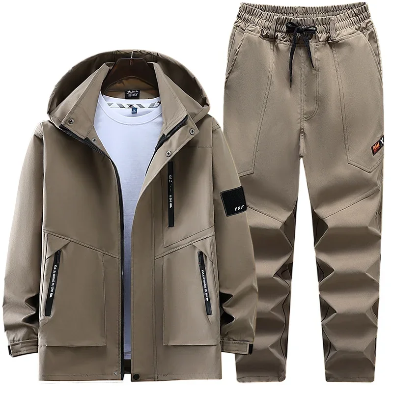 

Spring and Autumn Outdoor Thin Waterproof Windproof Strong Wear Resistant Labor Protection and Machinery Repair Work Clothes Set