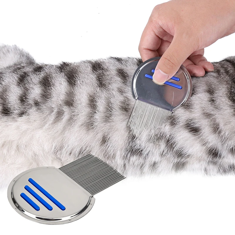 1PC Pet Flea Lice Comb Steel Grooming Combs High Comfort Head Lice Comb Metal Nit Head Hair Lice Comb Fine Toothed Flea