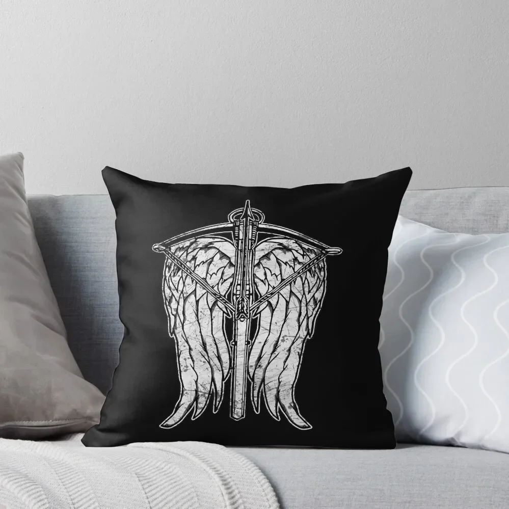 Angel Wings and Crossbow (Dirty) Throw Pillow pillow pillowcase luxury throw pillow covers Sitting Cushion