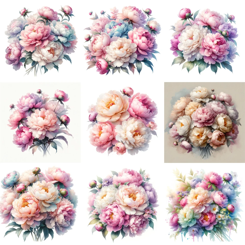 Flowers Peony Printed 11CT Cross-Stitch DIY Embroidery Set DMC Threads Craft Hobby Handmade Handiwork Floss Needle Promotions