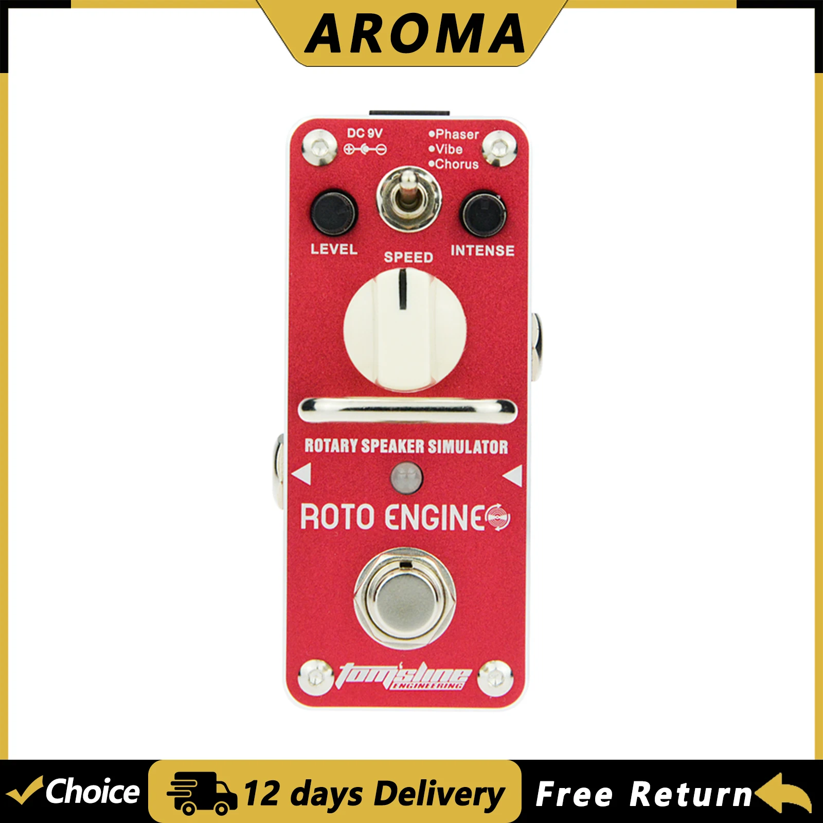 

AROMA ARE-3 ROTO ENGINE Электрогитара Педаль эффектов Поворотный динамик Симулятор Мини Один эффект True Bypass Аксессуары для гитары