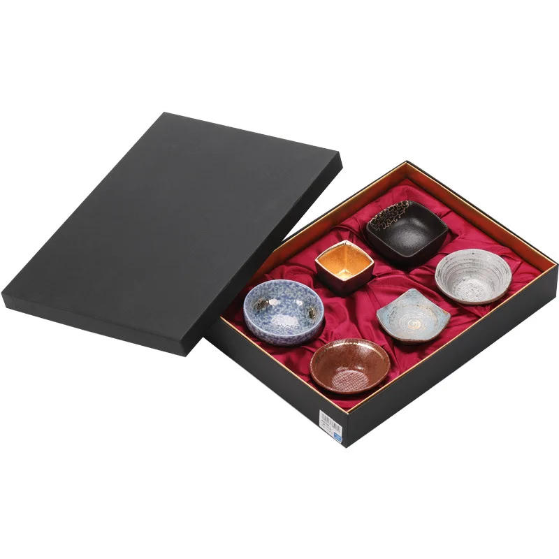 

Burning gold glaze tea set six-piece Japanese creative teacup set