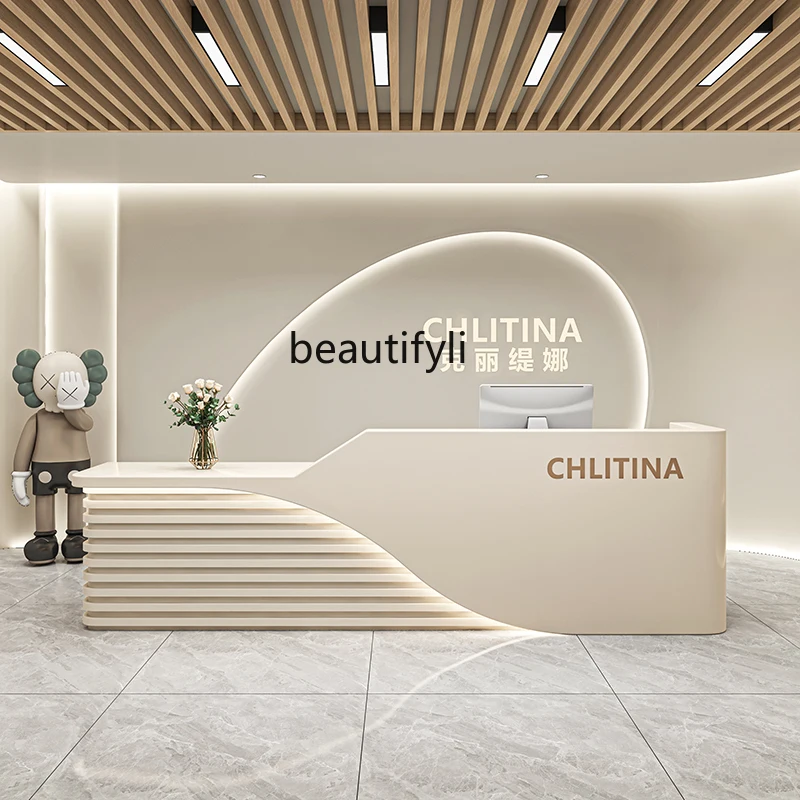 

Checkout page Bar Clothing Store Simple Modern Light Luxury Beauty Salon Hotel Front Desk Company Counter Reception Desk